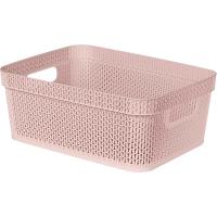 Корзина д/хранения Ajur 11л прямоуг. бежевый топаз KL4114 /16шт/ПР