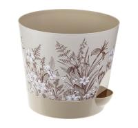 НИКА ДЕКО кашпо 120мм 0,8л нарциссы с прик.полив М3076 /27шт/М-пласт