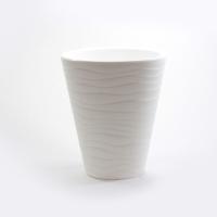 Кашпо Валенсия 5,2л белый со вставкой