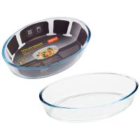 Форма д/запекания 1,6л Cristallino боросил стекло овальной формы без ручек /12шт/005563/Mallony