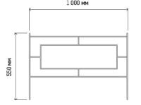 Забор металлический "Газонный" 5м комп-т (5секций*55*100см)