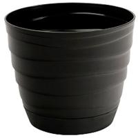 Кашпо Бриз 0,7л черный с прик. под. /10шт/Рад