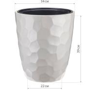 Кашпо МОЗАИКА 39см кремовый 9/19,5л М3409