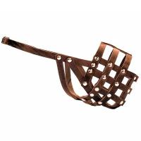 Намордник кожа №3 сетчатый щенок овчарка коричневый 050103кор/Дарэлл