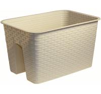 Кашпо на перила РОТАНГ 12л белый М3227