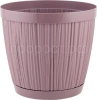 Кашпо Барселона D155 1,8л морозная слива с прик. под. IG6230 /16шт/ПР