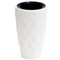 Кашпо Флэйм 42л белый с вставкой М8884 /2шт/ Альтерн