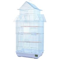 Клетка д/птиц N1 ДКп608А 47*36*100см  укомплектованная три домика белая/4шт/Евро