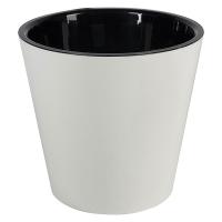Кашпо Лондон 125мм 1л белый с вставкой IG7700 /12шт/ПР 