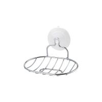 Мыльница для ванной подвесная  на присосках овалбная  металл 311457