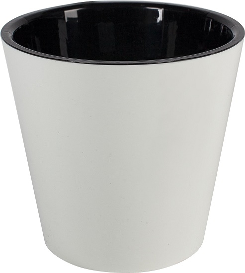 Кашпо Лондон 190мм 3,3л белый с вставкой IG770210048 /9шт/ПР 