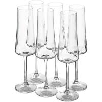 Набор бокалов для шампанского "XTRA" 210мл (6шт) /CR210104X /8шт/CRYSTALEX