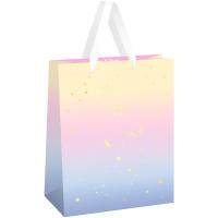 Пакет подарочный 26*32*12см "Вселенная" фольга мат ламин MESHU /Рельеф