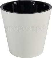 Кашпо Лондон 190мм 3,3л белый с вставкой IG770210048 /9шт/ПР 