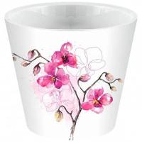 Кашпо д/орх Лондон ДЕКО 160мм 1,6л фуксия орхидея с вставкой ING6196 /16шт/ПР 