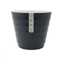 Кашпо Лаура 3,7л антрацит/белый ЛР20-12