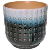 Кашпо Vintage d14; h13см бело-синий  074043