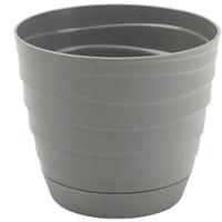 Кашпо Бриз 0,7л серый с прик. под. /10шт/Рад