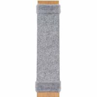 Когтеточка ЭКО малая настенная 50*9*1,5см короткий ворс/ковролин/мех с пропиткой серая/8405се/Дарэлл