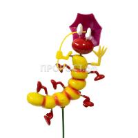 Штекер садовый Гусеница с зонтиком  GS-51-CWU 000659