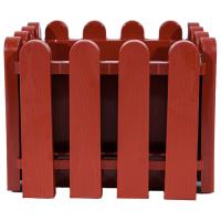 Кашпо Вологда 18,5*18,5*14,2см квадрат коричневый 07202 /10шт/Милих