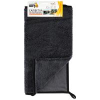 Салфетка д/уборки 40*60см 2-х микрофибра гладкая+ворс 109830 /Рыжий Кот