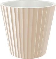 Кашпо Sand D280 10,5л молочный шоколад с вставкой IG64031 /6шт/ПР