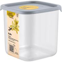 Емкость д/сыпуч. 0,8л Sugar&Spice квадрат. трюфель с гибкой крышкой SE1684 /15шт/ПР