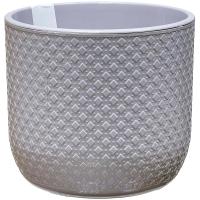 Кашпо Клевер 4,5л серый шелк с вставкой /шт/ДТ 