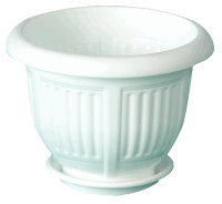 Кашпо Лотос 5л белый мрамор 07023