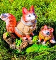 лисички на бревне лисички на бревне