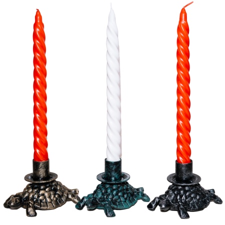 ДЕКОР Подсвечник Черепаха антик зеленый РЗДИ/1шт