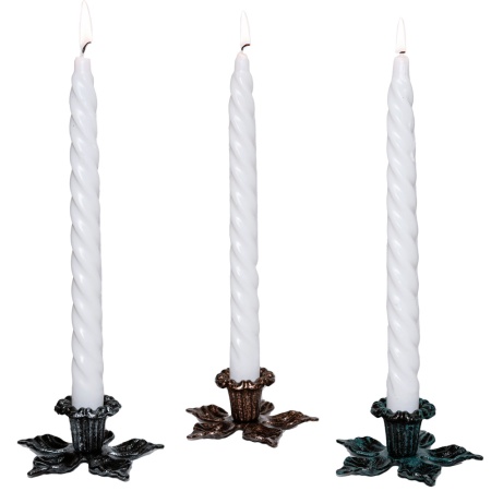 ДЕКОР Подсвечник Цветок антик зеленый РЗДИ/1шт