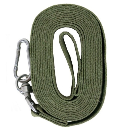 Поводок брезент 35мм*5м + карабин/29822