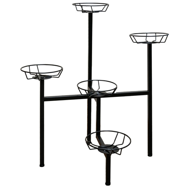 Подставка ЦВЕТНИК 5 горшков черный РЗДИ