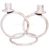 ДЕКОР Подсвечник Кольцо 2 свечи бел золото РЗДИ/1шт
