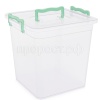 Контейнер д/хранения 12л квадрат. с ручками М5240 /8шт/Альтерн